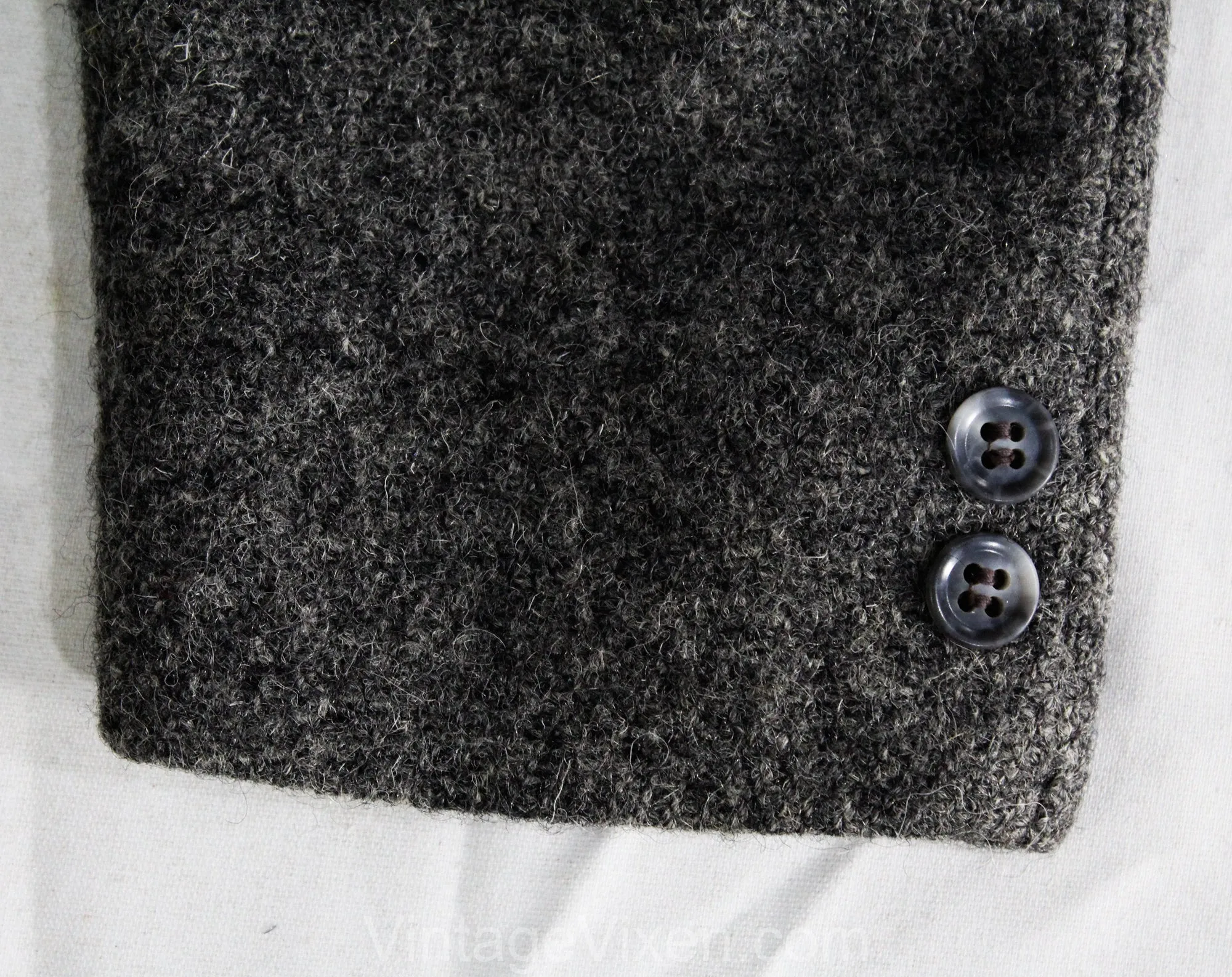 1950s Boy's Wool Coat - Child Size 6 Gray Harris Tweed Overcoat - 50s London Children's Shop - Fall Winter Classic Little Gent - Chest 29