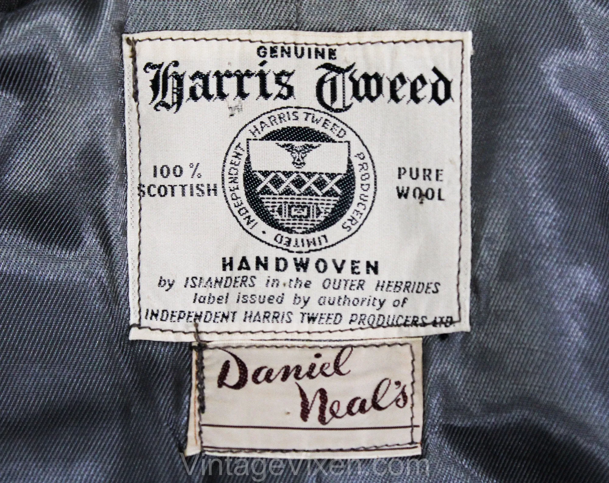 1950s Boy's Wool Coat - Child Size 6 Gray Harris Tweed Overcoat - 50s London Children's Shop - Fall Winter Classic Little Gent - Chest 29