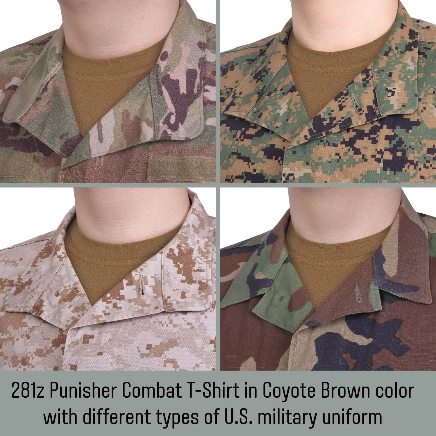 281Z Womens Military Stretch Cotton Underwear Shirt - Tactical Hiking Outdoor - Punisher Combat Line