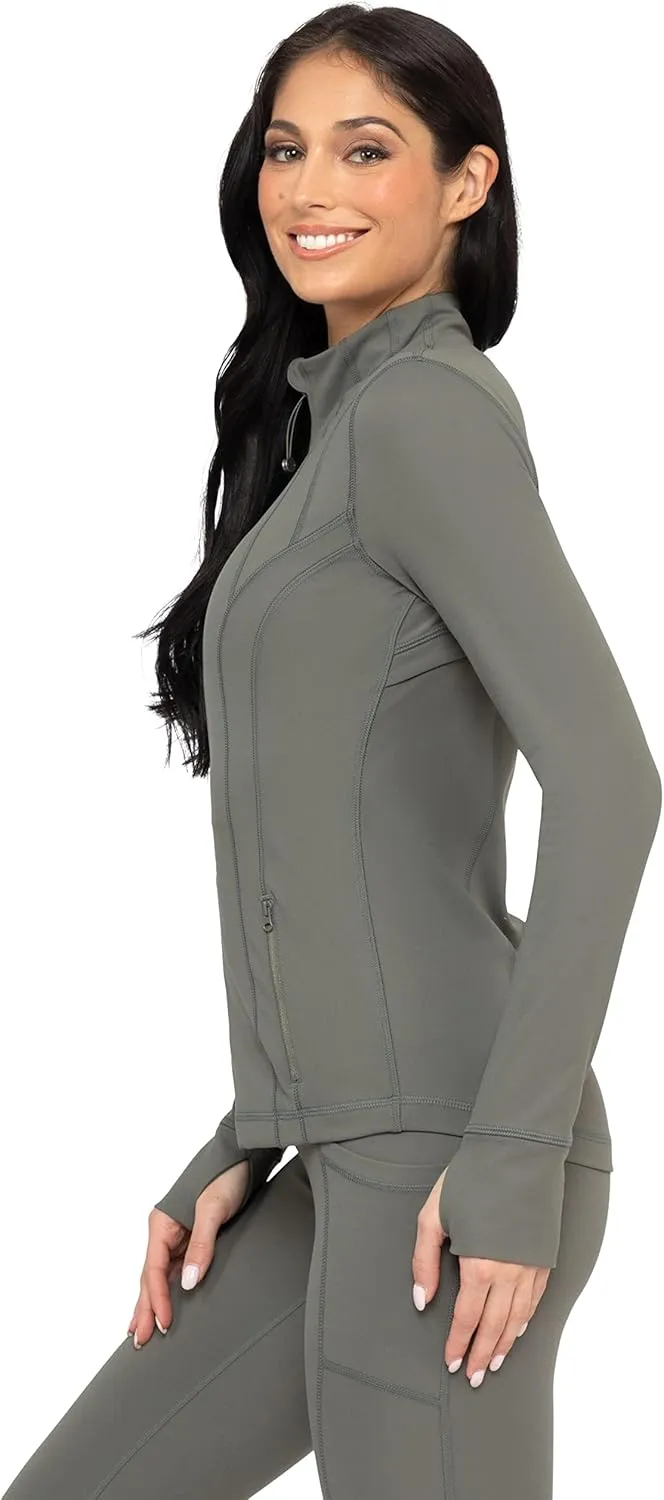 90 Degree By Reflex Womens Lightweight, Full Zip Running Track Jacket