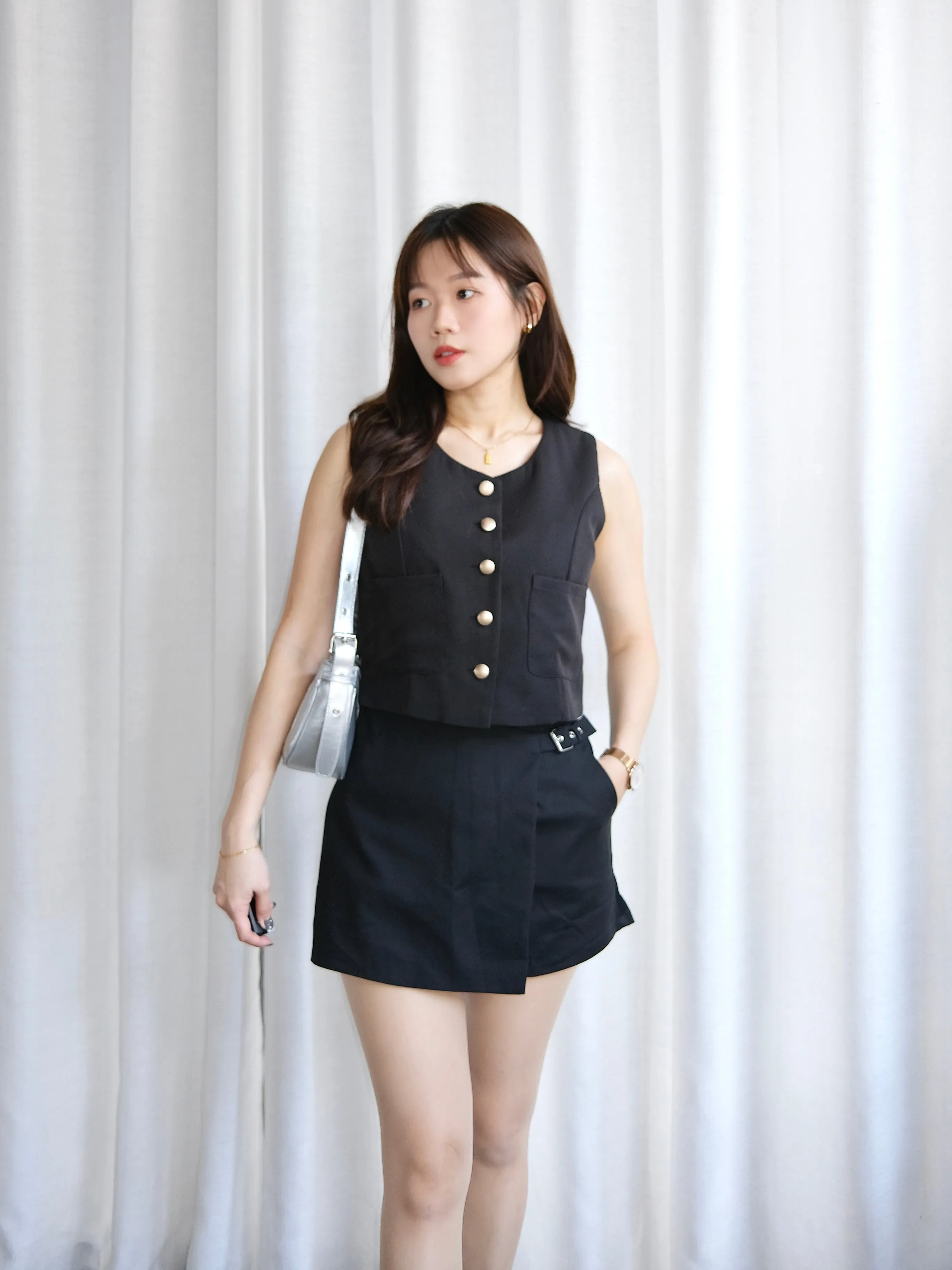 ACEWIN Side Buckle Wrap Over Mini Skort (Size S-XXL) 501781