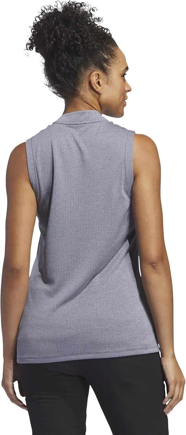 adidas Women's Ultimate365 Textured Sleeveless Polo Shirt