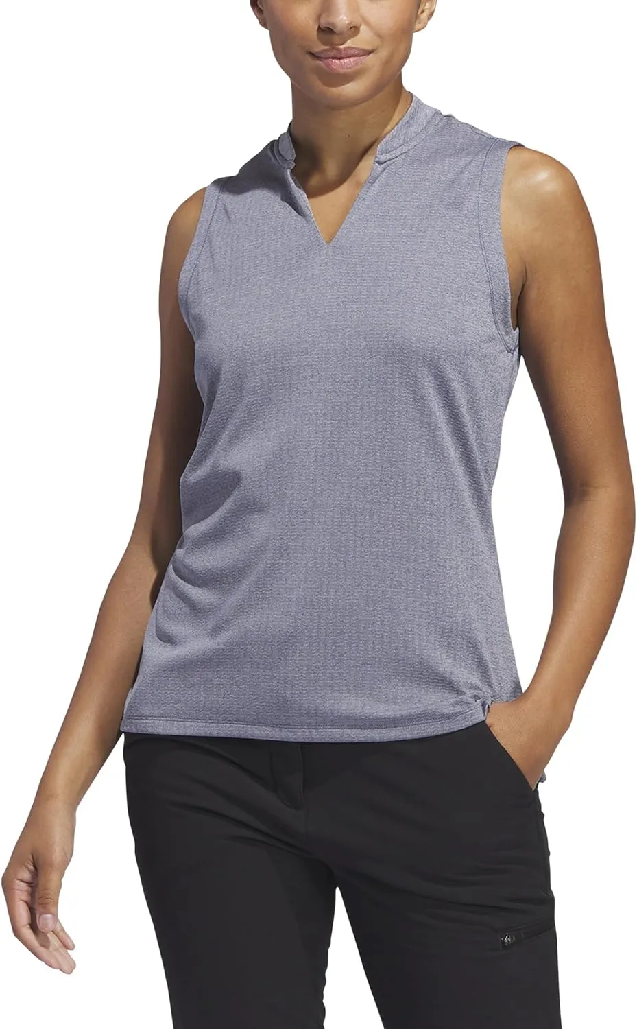 adidas Women's Ultimate365 Textured Sleeveless Polo Shirt