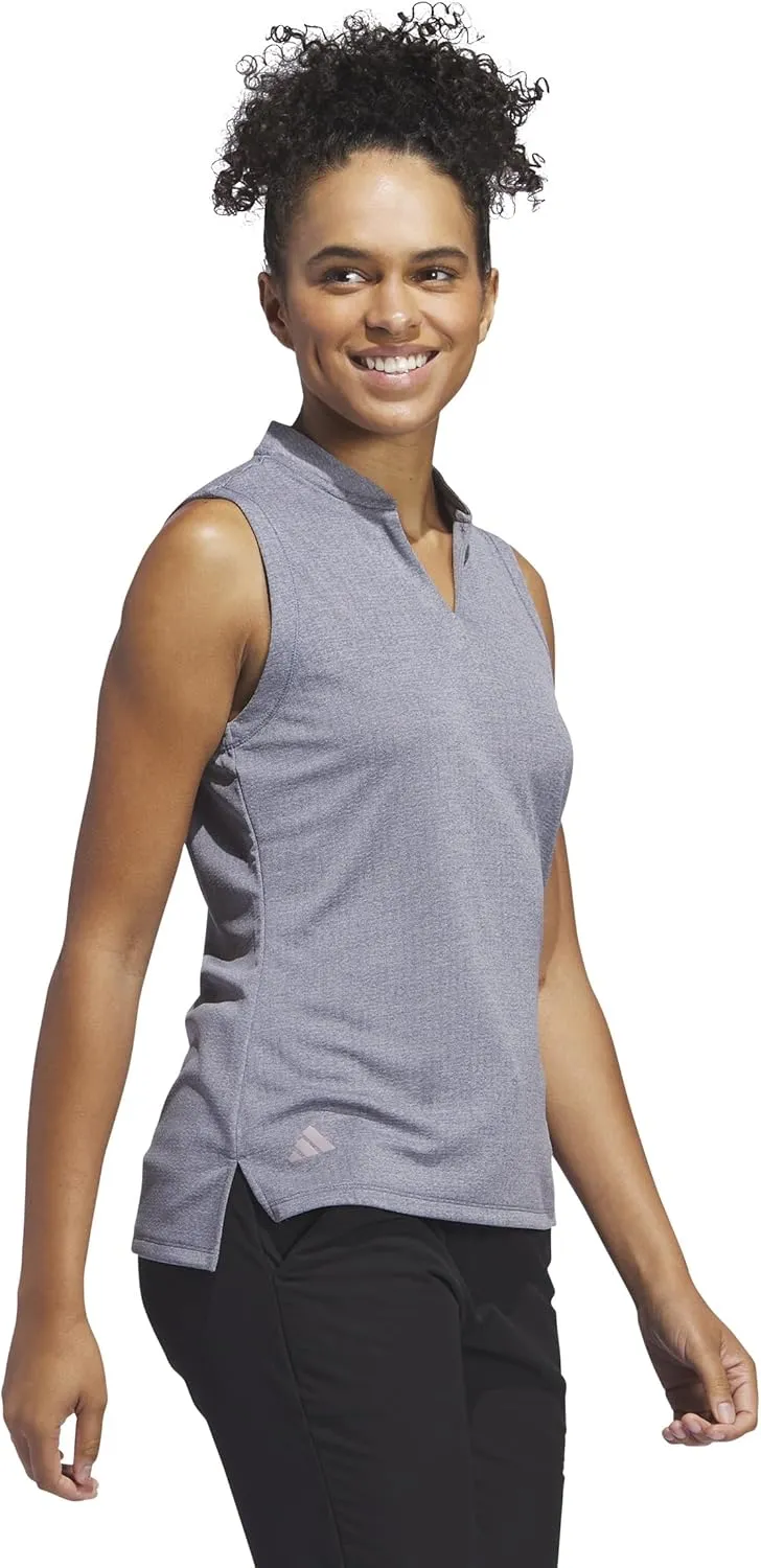 adidas Women's Ultimate365 Textured Sleeveless Polo Shirt