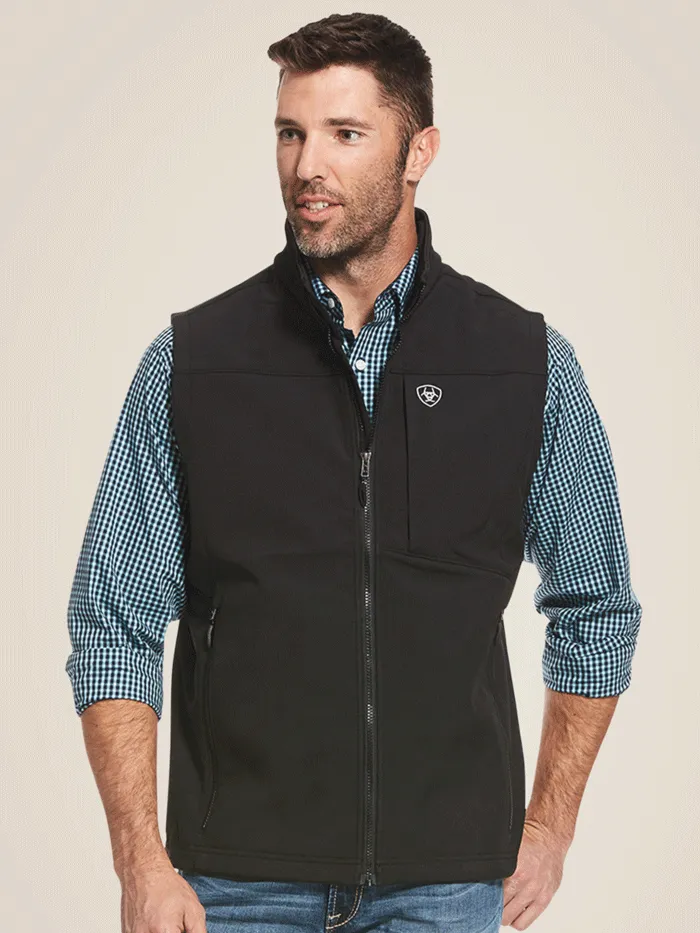 Ariat 10028321 Mens Logo 2.0 Softshell Vest Black