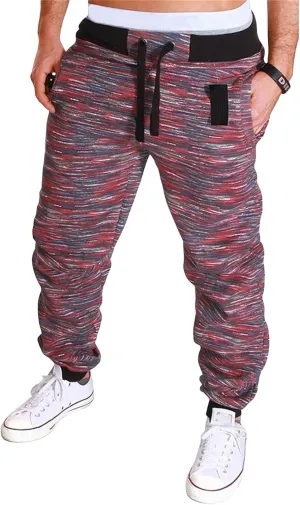 Athletic Sweatpants for Men Camo Joggers Pants Slim Fit Work Hiking Pants Sport Stretch Trousers for Running Outdoor