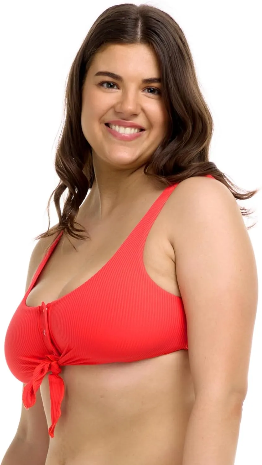Body Glove Women's Kate Crop Bikini Top Swimsuit with Front Tie