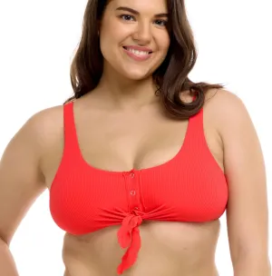 Body Glove Women's Kate Crop Bikini Top Swimsuit with Front Tie