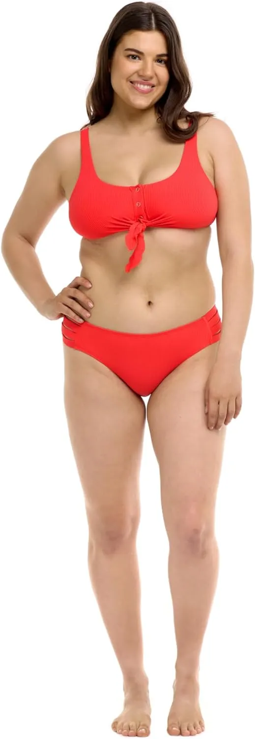 Body Glove Women's Kate Crop Bikini Top Swimsuit with Front Tie