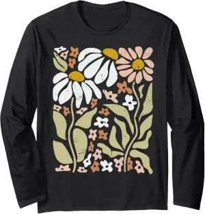 Boho Wildflowers Floral Nature Flower Long Sleeve T-Shirt