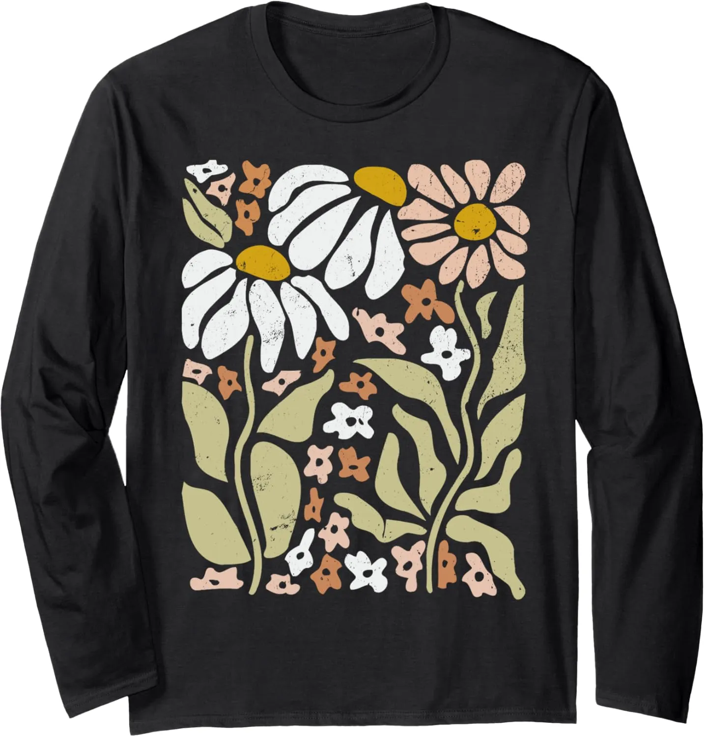 Boho Wildflowers Floral Nature Flower Long Sleeve T-Shirt