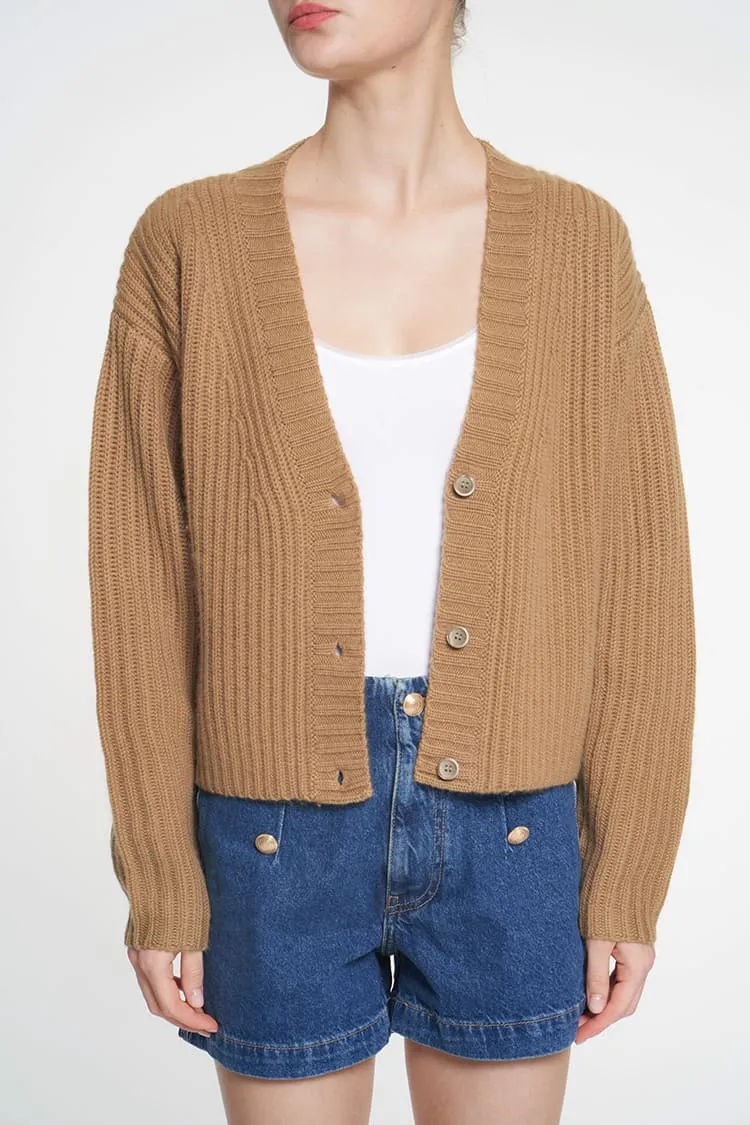 Cardigan C1 C18 Flora Camel