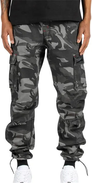 Cargo Pants for Men Hiking Stretch Casual Trendy Pants Elastic Waist Drawstring Outdoor Workout Trousers with Pockets