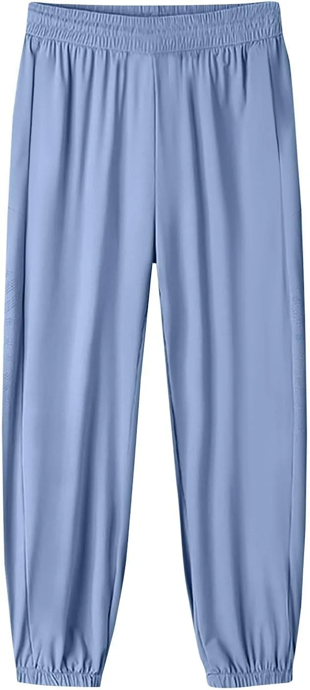 Cargo Pants Women Linen, Straight Leg Yoga Pants for Women High Waisted Trousers Palazzo Dressy Straight Leg