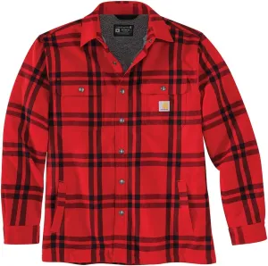 Carhartt Men's Relaxed Fit Flannel Sherpa-Lined Shirt Jac