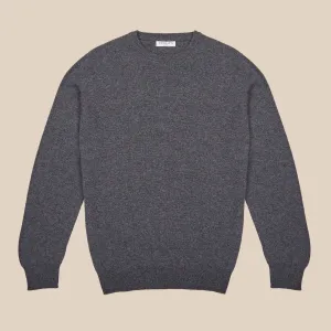 Cashmere crew neck in grey mélange