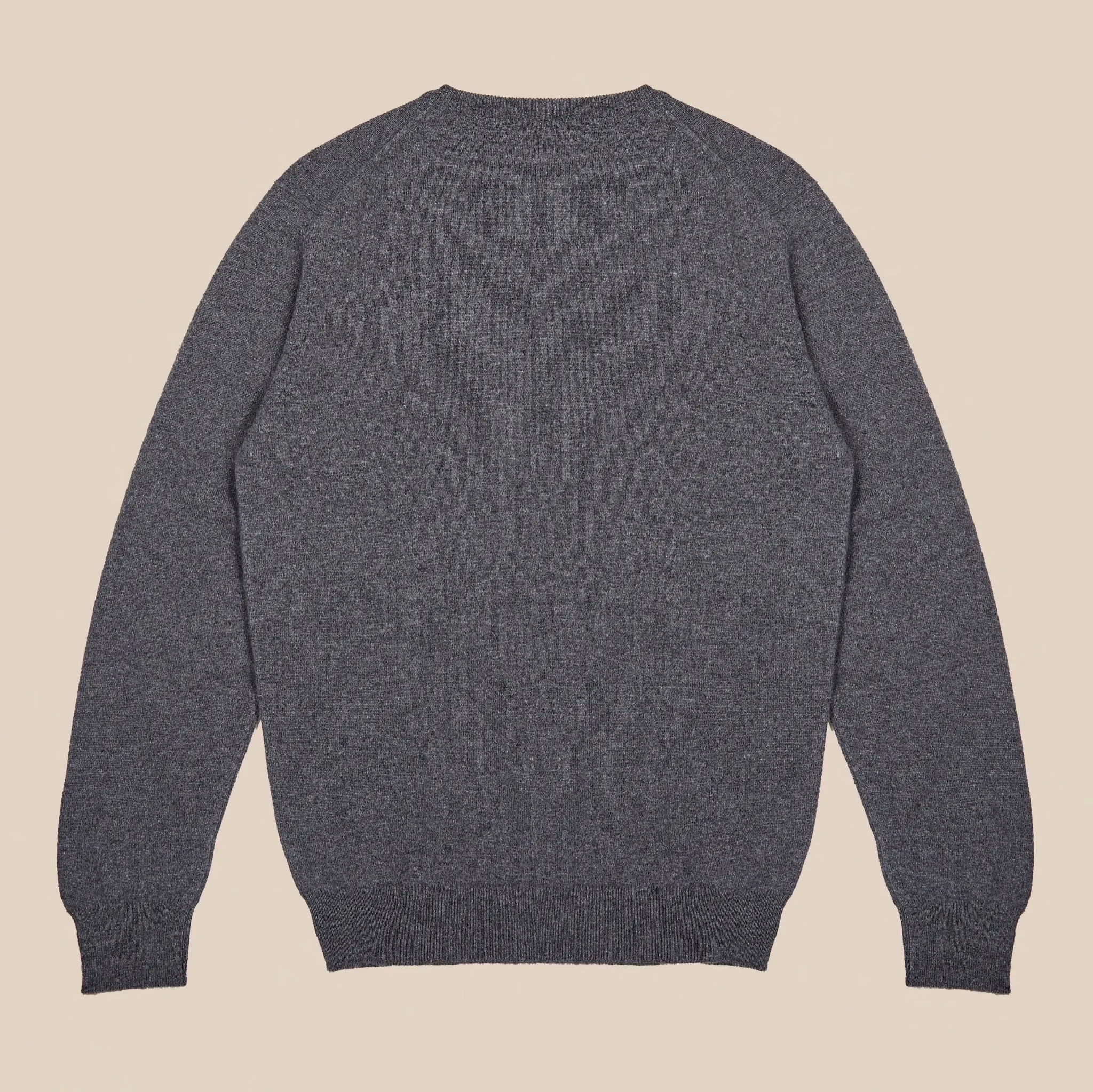 Cashmere crew neck in grey mélange