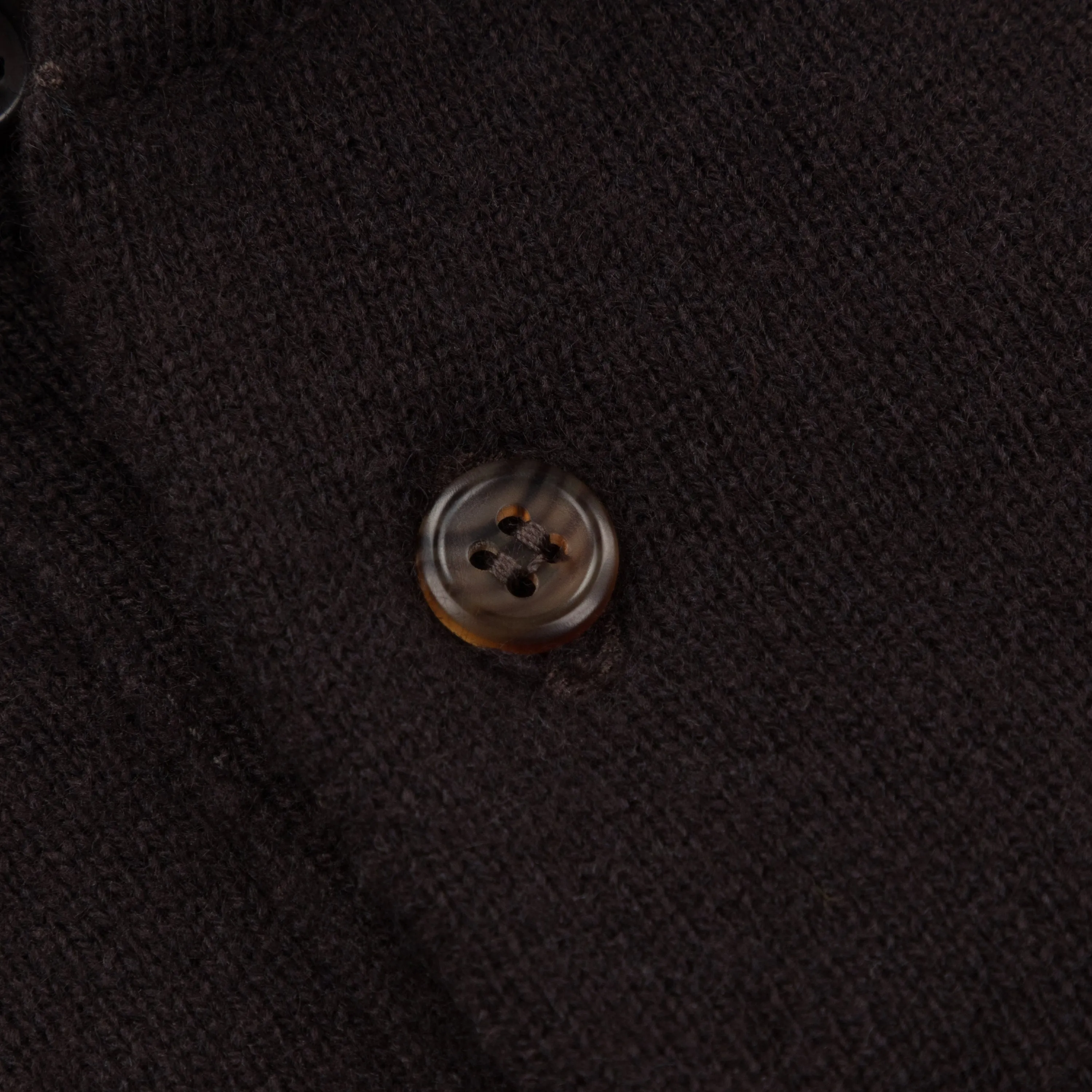 Cashmere polo shirt in dark brown