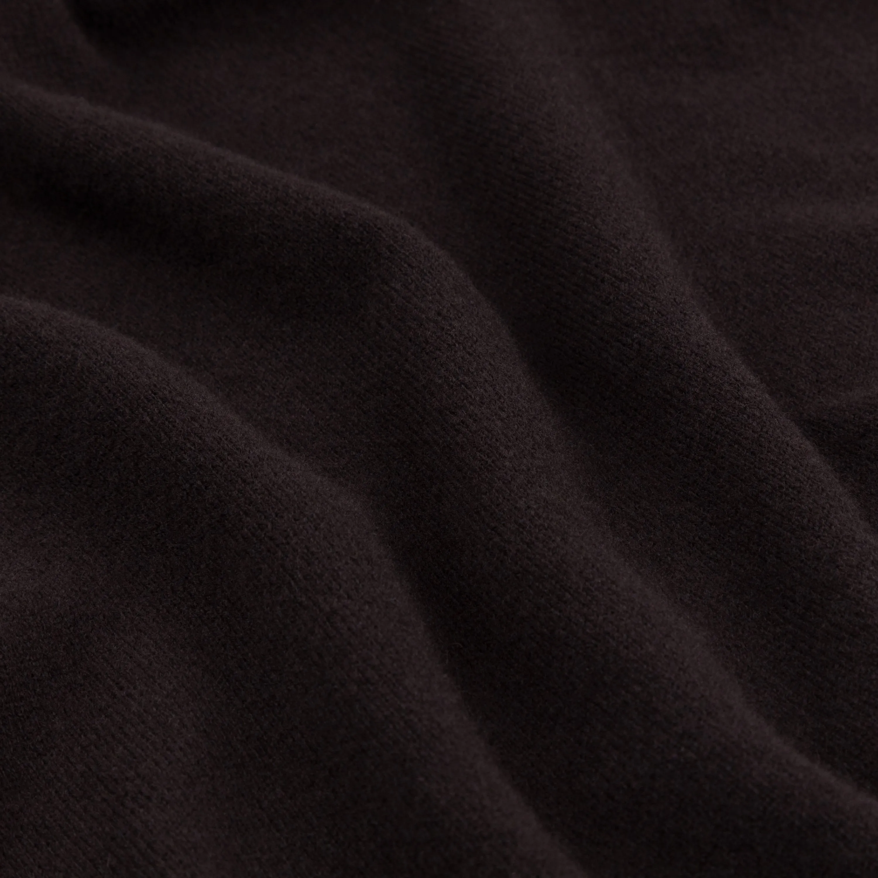 Cashmere polo shirt in dark brown