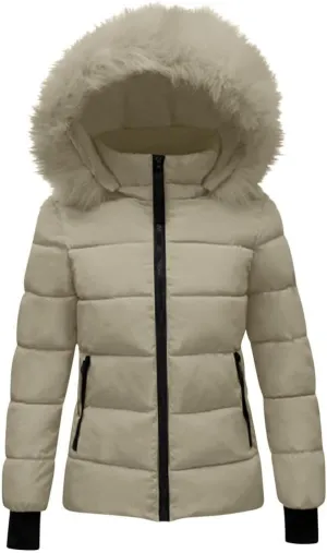 Ceboyel Womens Warm Winter Puffer Coats 2024 Trendy Hooded Jackets Thicken Down Coat With Hood Fur Lightweight