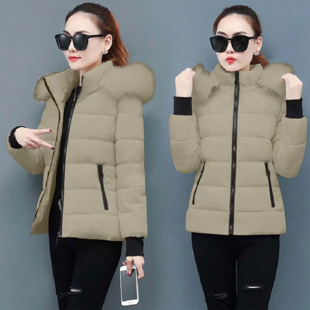 Ceboyel Womens Warm Winter Puffer Coats 2024 Trendy Hooded Jackets Thicken Down Coat With Hood Fur Lightweight