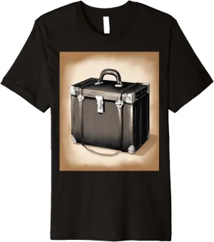 Classic Leather Briefcase Vintage Carries Graphic Premium T-Shirt