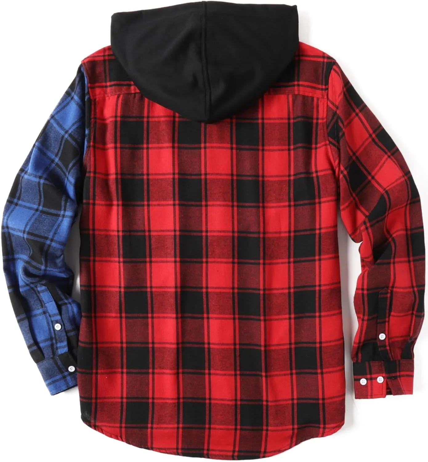 COOFANDY Men's Plaid Hoodie Flannel Shirt Jacket Long Sleeve Casual Fashion Button Shirts