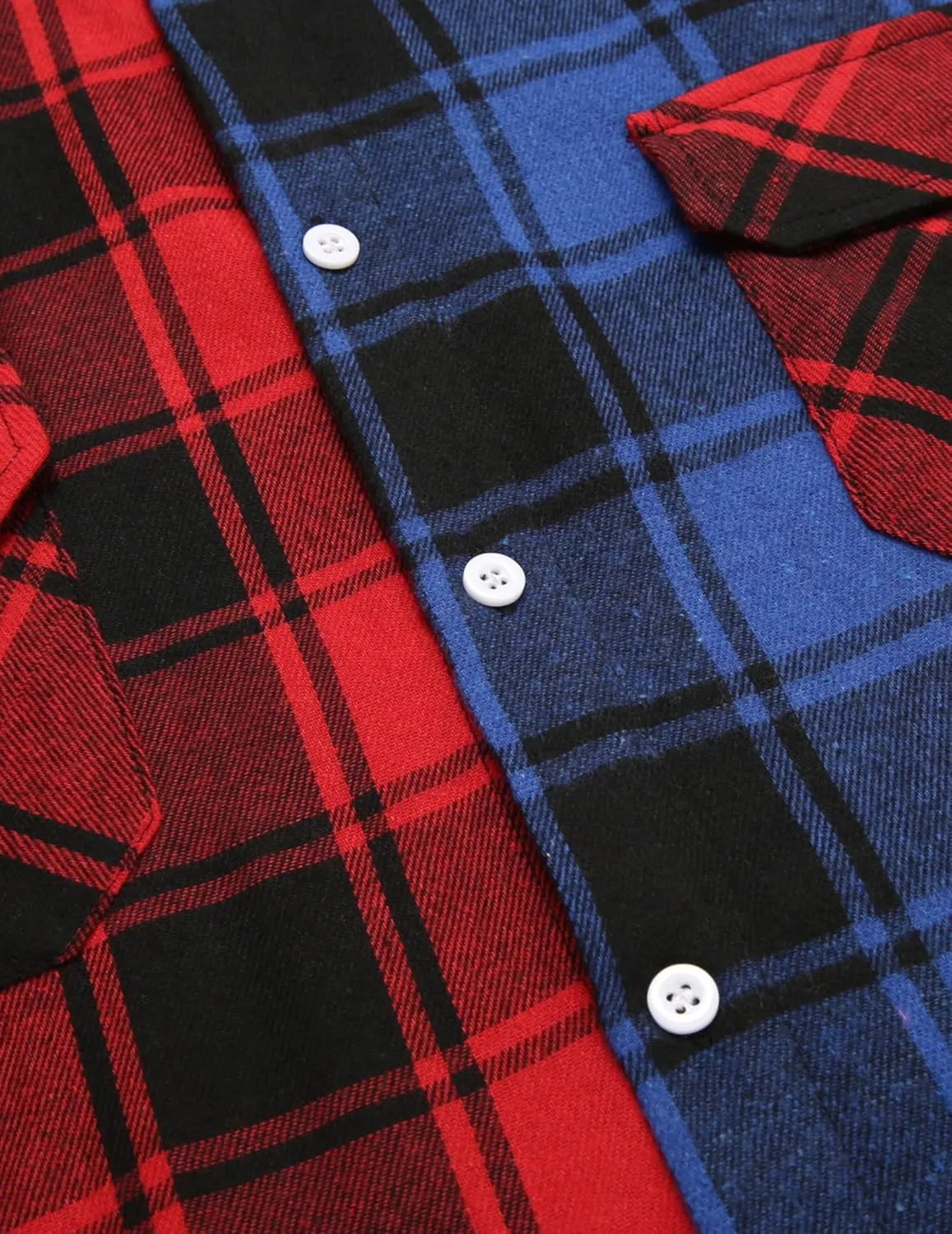 COOFANDY Men's Plaid Hoodie Flannel Shirt Jacket Long Sleeve Casual Fashion Button Shirts
