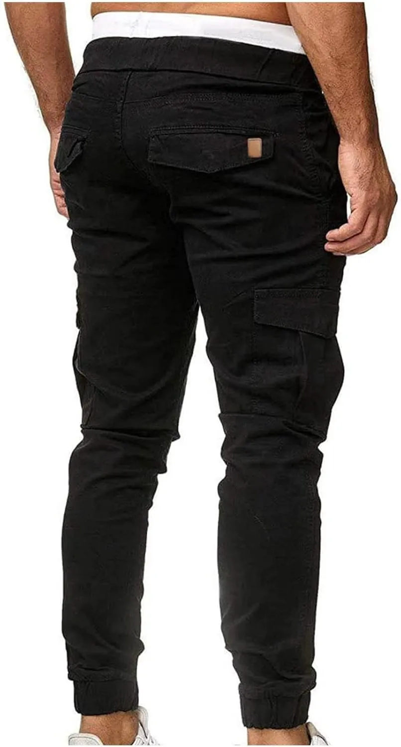 Ctreela Fashion Slim Fit Jogger for Men Hip Hop Urban Track Pants Athletic Low Rise Chino Pants Gym Training Workout Pants