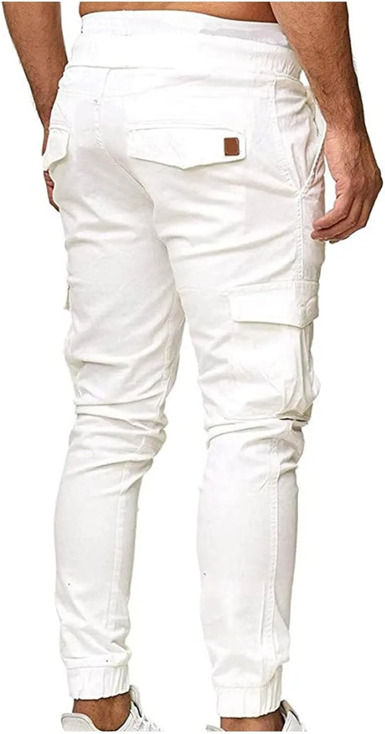 Ctreela Fashion Slim Fit Jogger for Men Hip Hop Urban Track Pants Athletic Low Rise Chino Pants Gym Training Workout Pants