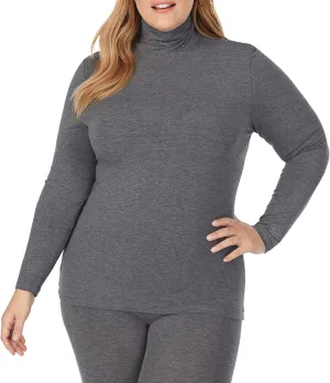 Cuddl Duds Women's Softwear with Stretch Long Sleeve Turtle Neck Top