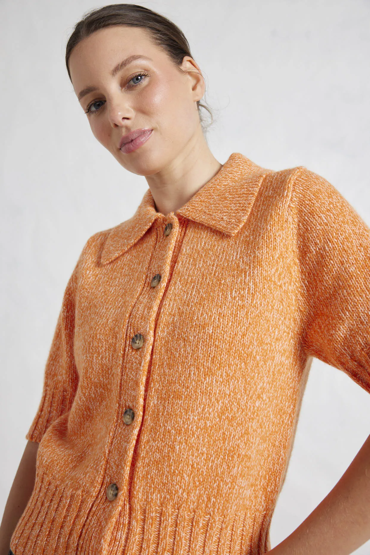 Dana Top in Tangerine Marle