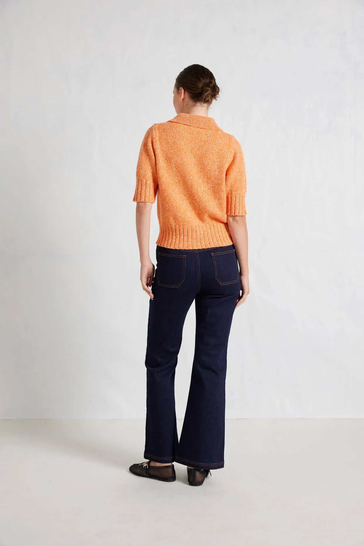 Dana Top in Tangerine Marle