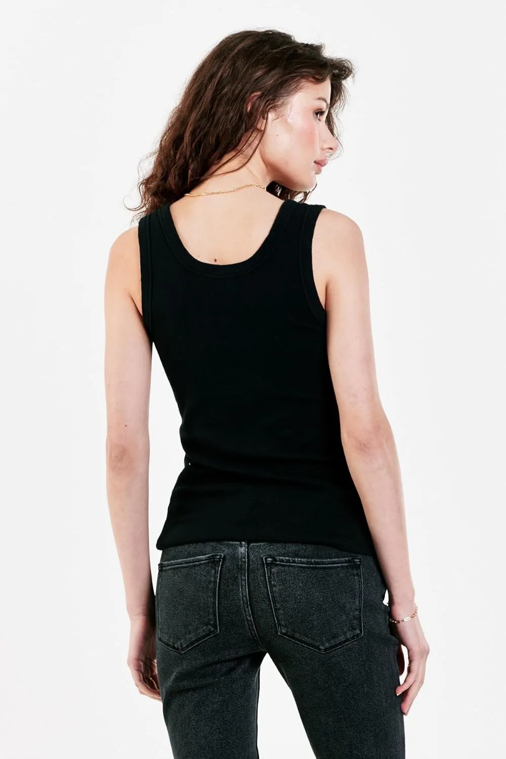 DEAR JOHN Paula Scoop Neck Sleeveless Women's Tank Top Fitted Knit