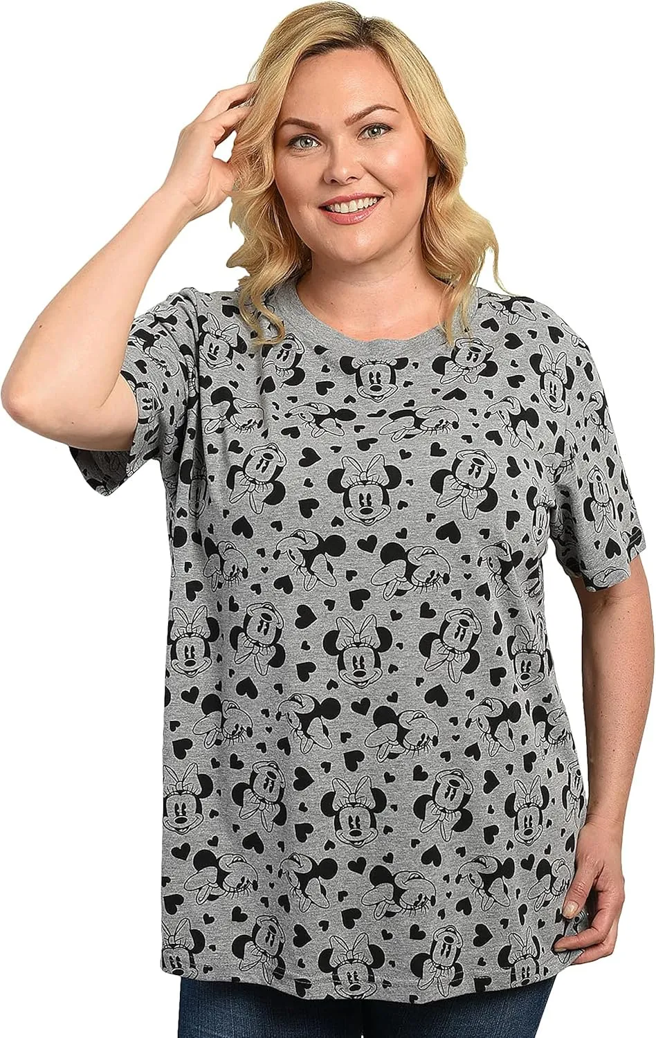 Disney Womens Plus Size T-Shirt Minnie Mouse Print