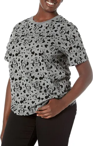 Disney Womens Plus Size T-Shirt Minnie Mouse Print