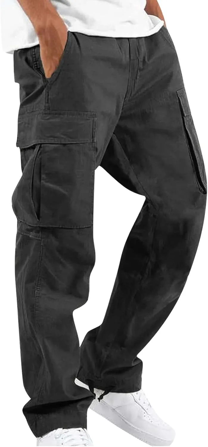 DuDubaby Men's Sports Casual Jogging Trousers Lightweight Hiking Work Pants Outdoor Pant