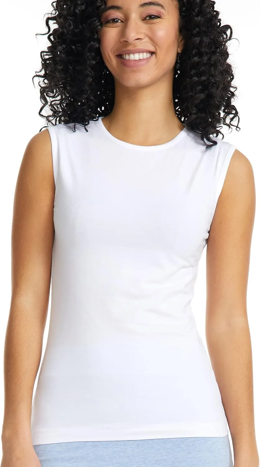 ESTEEZ Women's Tank Top Base Layering Camisole Fitted Sleeveless T-Shirt