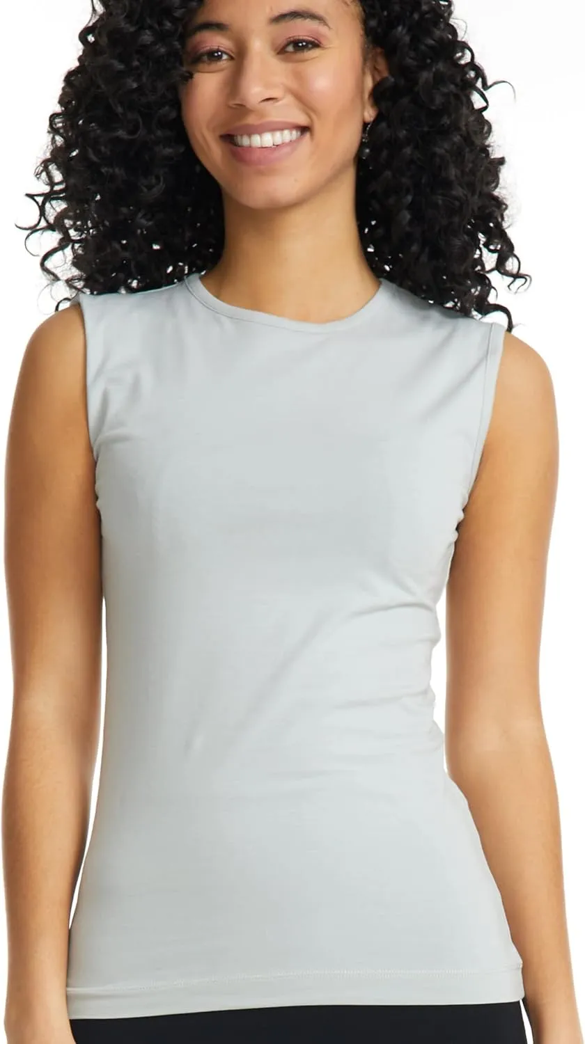 ESTEEZ Women's Tank Top Base Layering Camisole Fitted Sleeveless T-Shirt