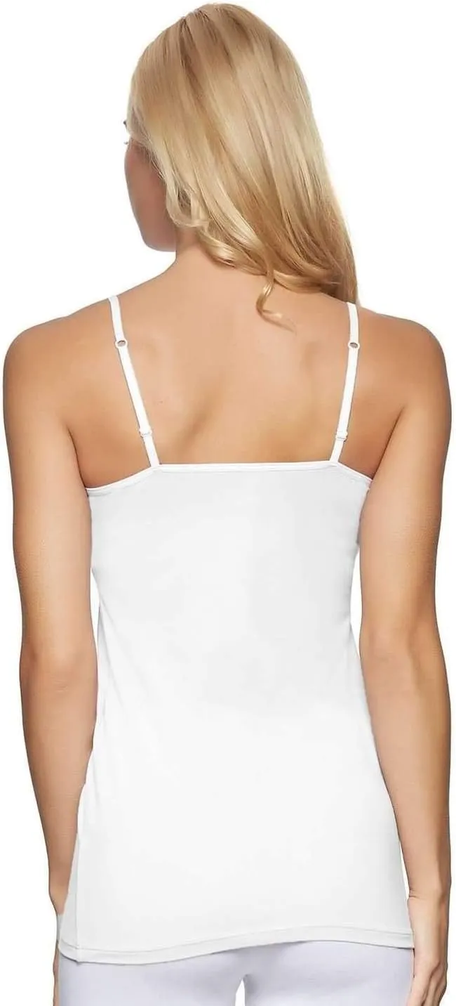 Felina Womens Cotton Modal Camisole, Adjustable Cotton Tank Top 3-Pack