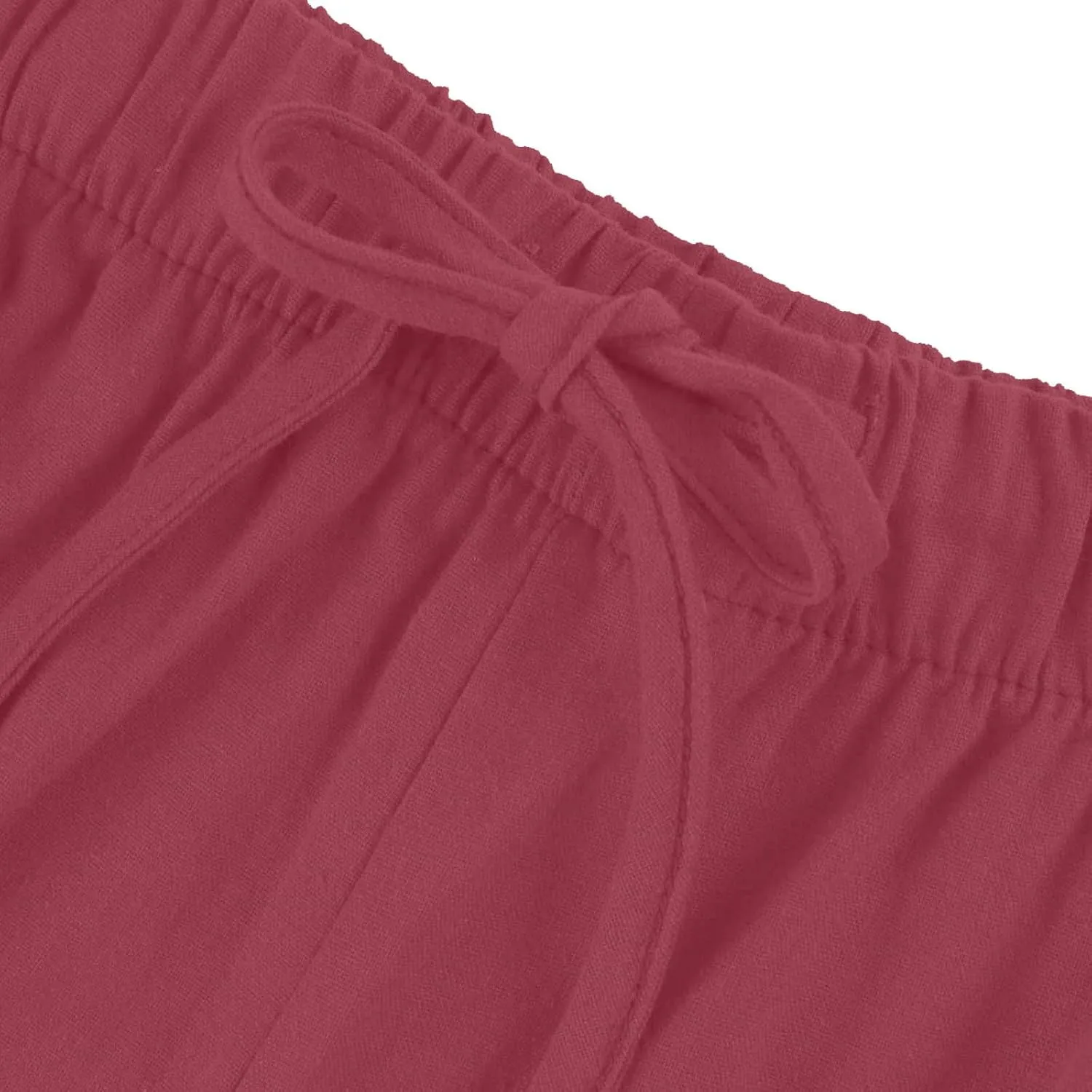 Flowy Wide Leg Linen Pants Women Summer Baggy Beach Vacation Palazzo Pants Casual High Waisted Pants with Pockets