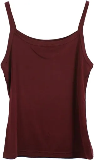 Forever Angel Women's Basic Solid 100% Silk Camisole Cami Tank Top