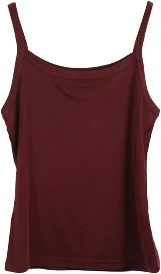 Forever Angel Women's Basic Solid 100% Silk Camisole Cami Tank Top
