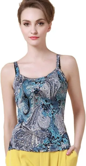 Forever Angel Women's Basic Solid 100% Silk Camisole Cami Tank Top
