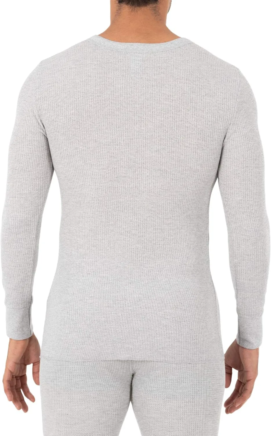 Fruit of the Loom Men's Classic Midweight Waffle Thermal Henley Top