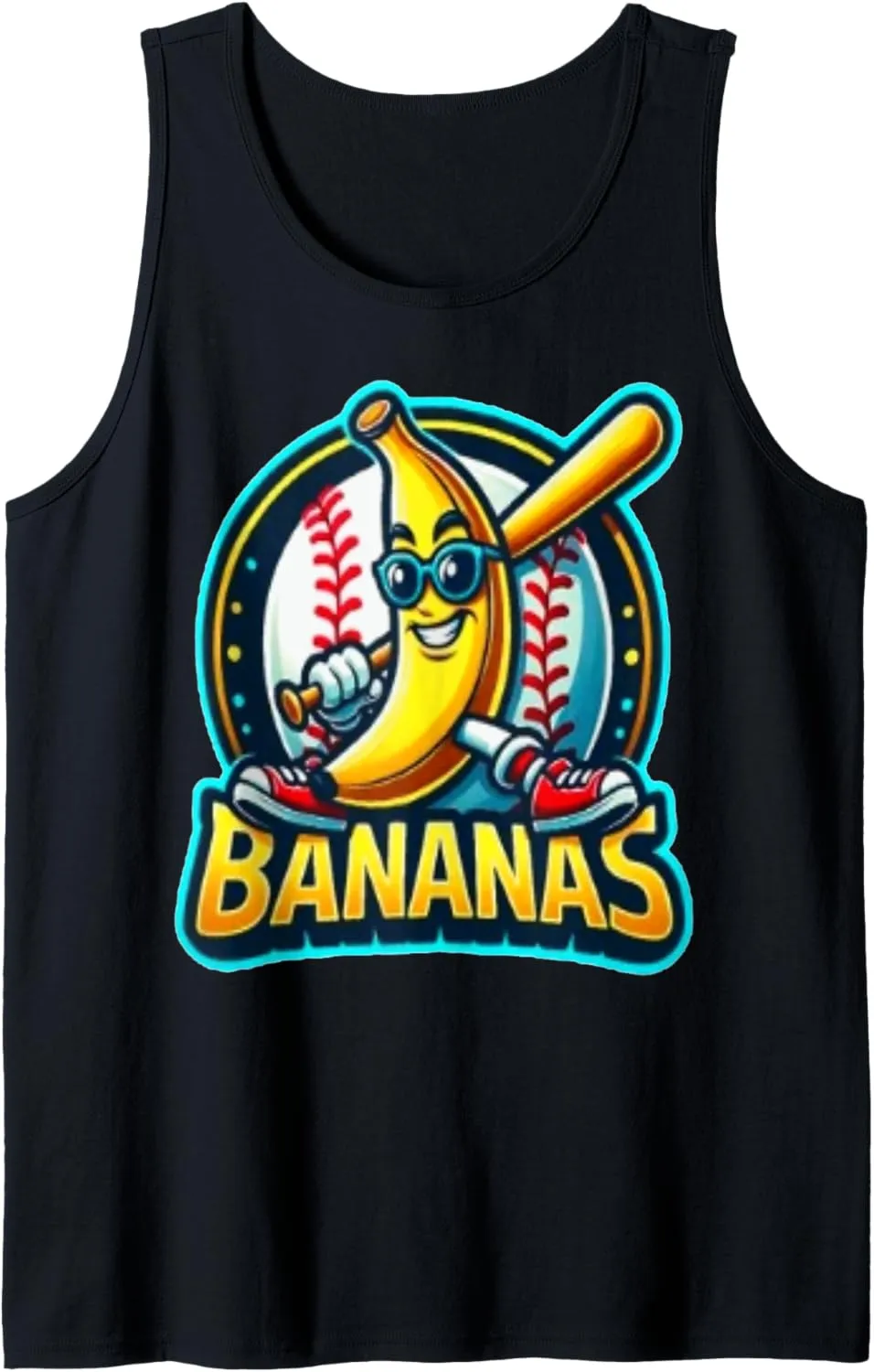 Funny Let's Go Bananas Cute Banana Lovers Kids Adults Tank Top
