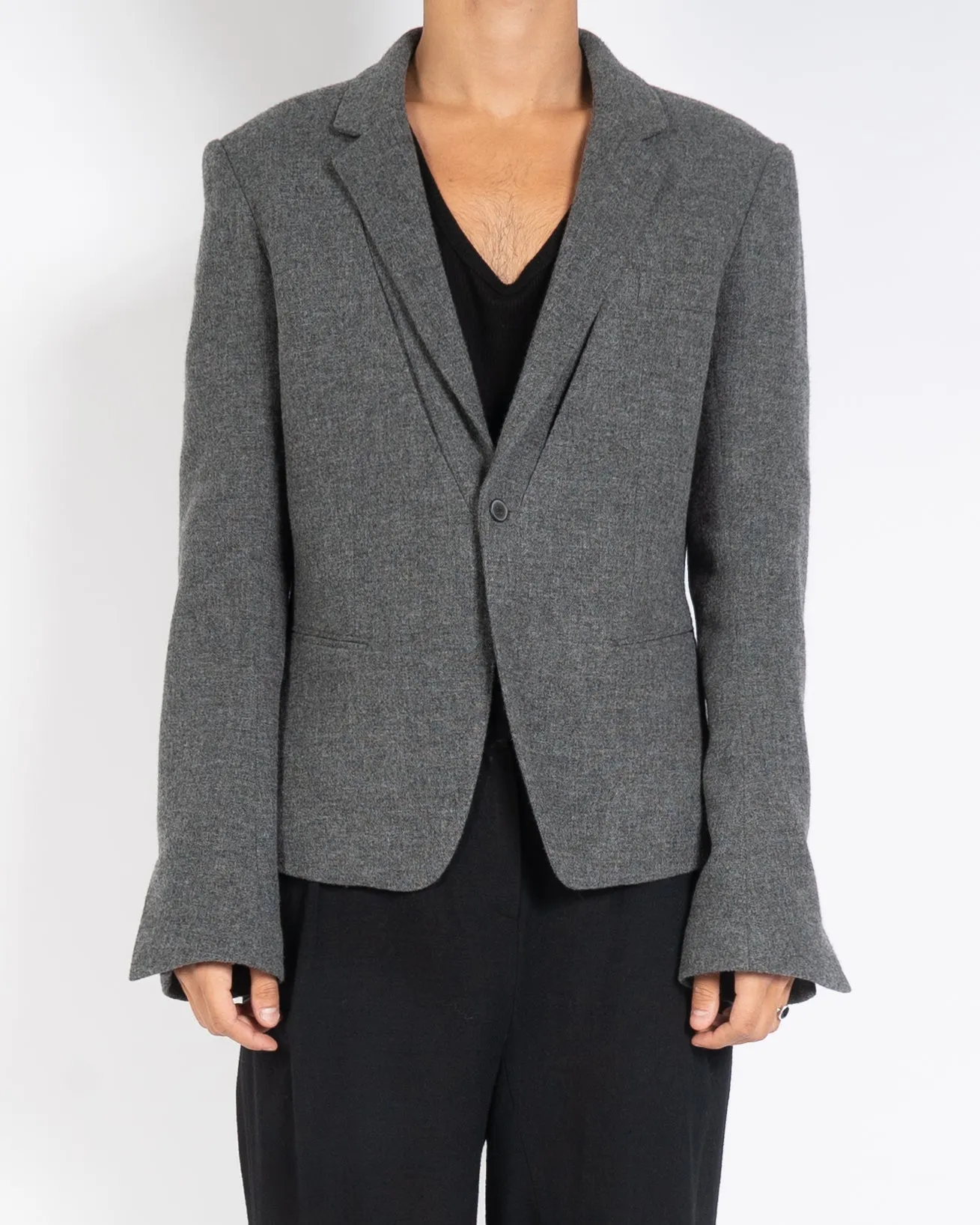 FW16 Sabatier Wool Grey Blazer Sample