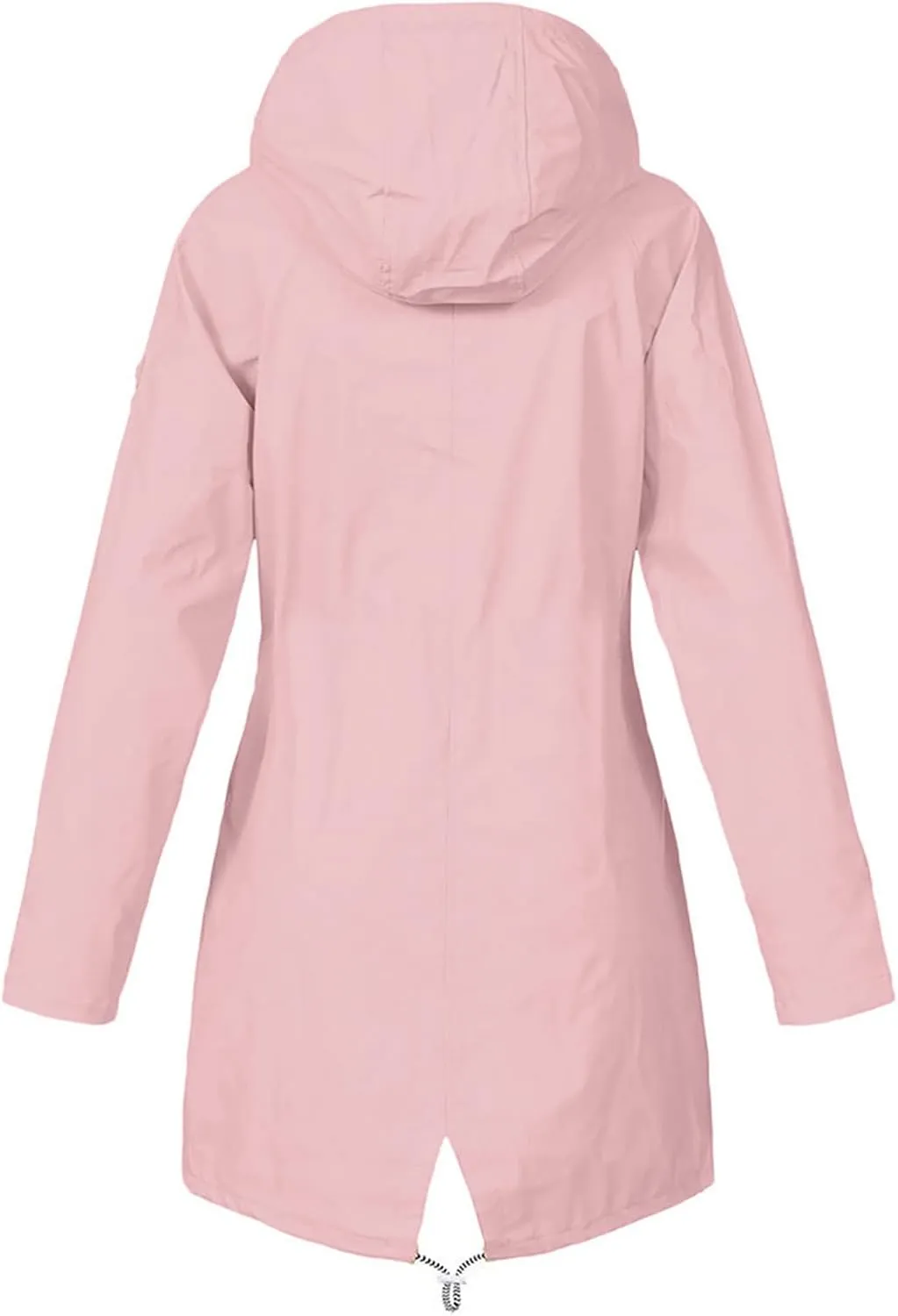 FZYLQY Hot Rain Jacket for Women Lightweight Long Hooded Raincoat Waterproof Outdoor Travel Hiking Windbreaker Trench Coats