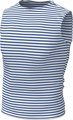 Genuine Striped Tank Top Sleeveless Shirt Light Blue Cotton Original Telnyashka 
