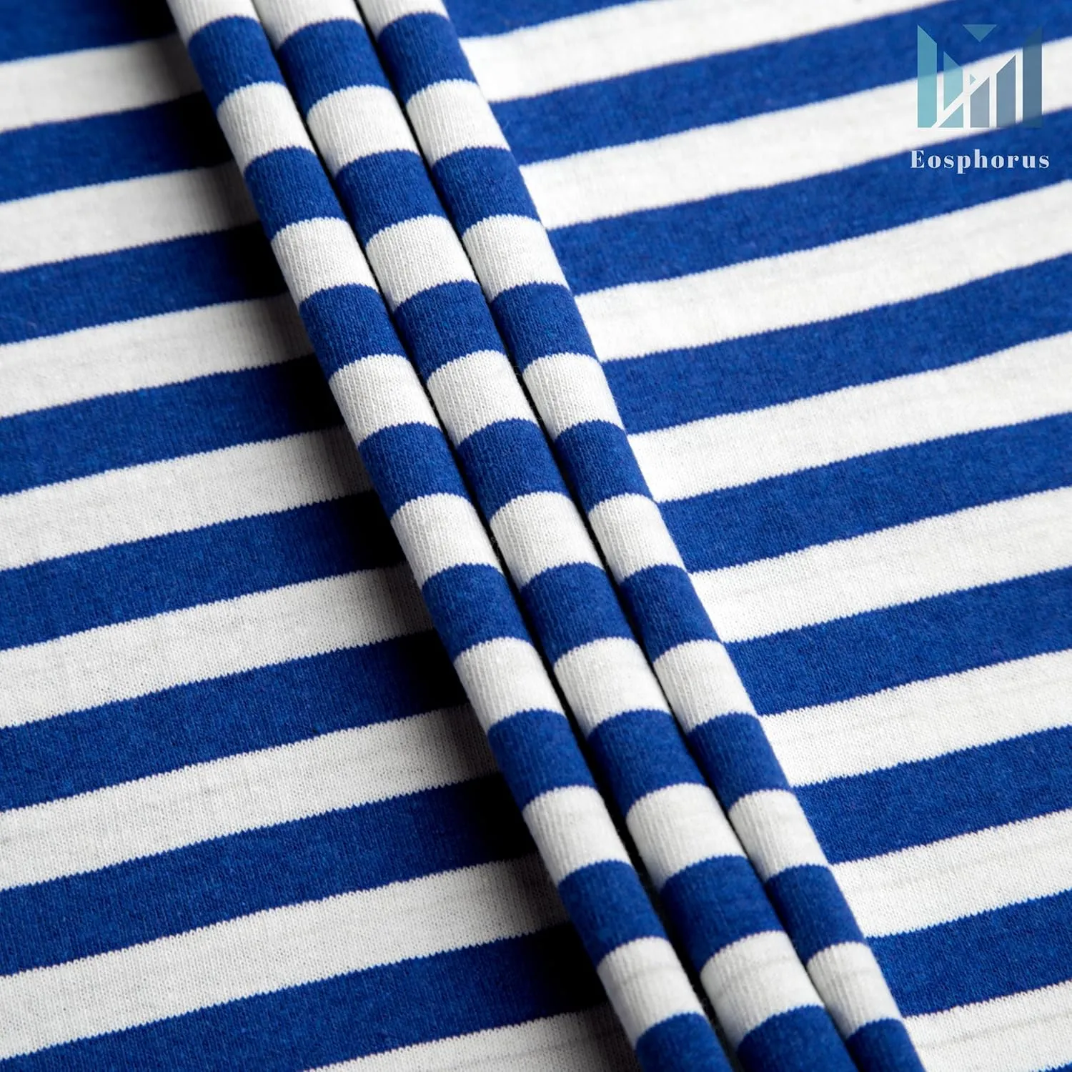 Genuine Striped Tank Top Sleeveless Shirt Light Blue Cotton Original Telnyashka 